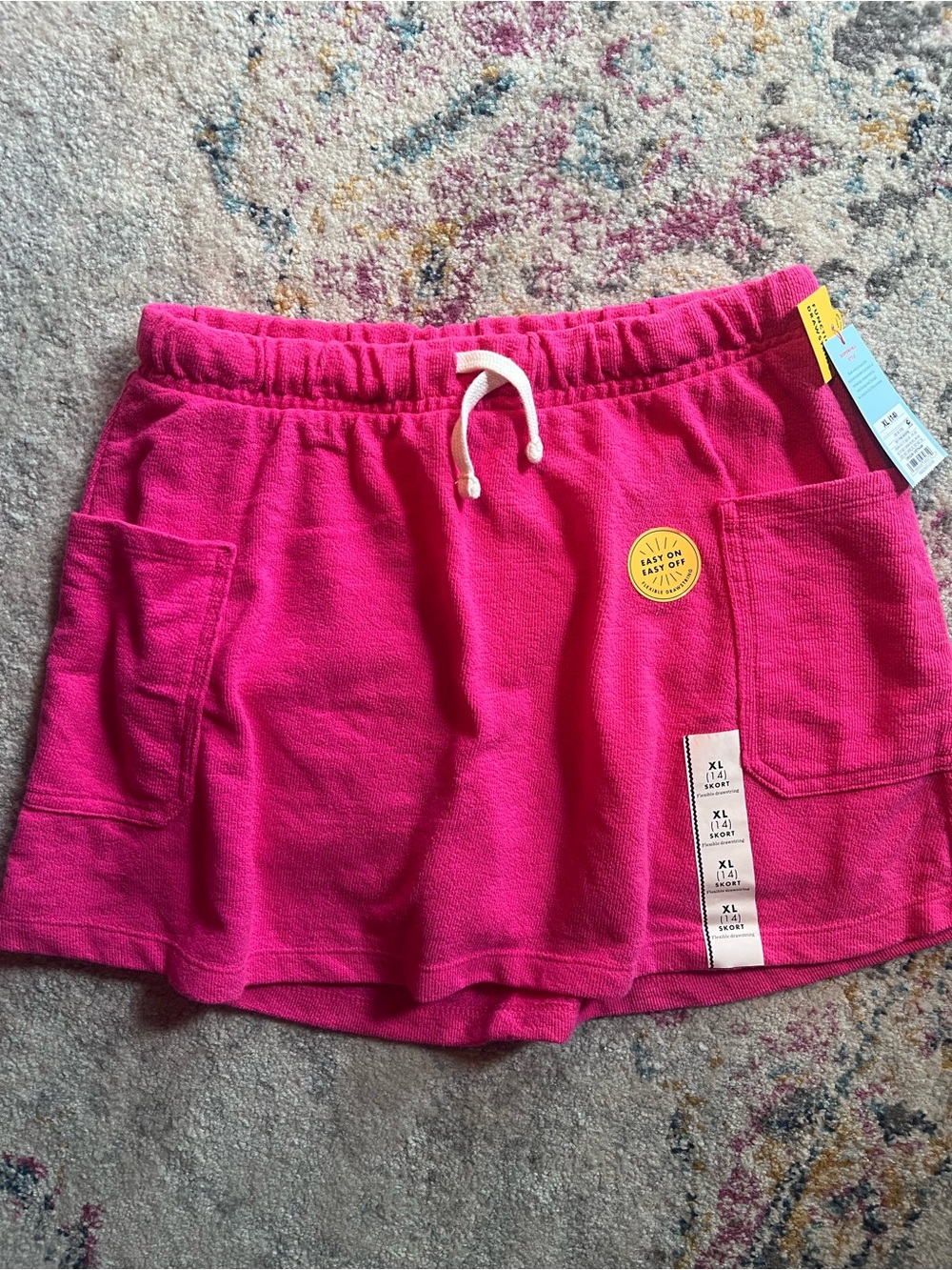 🩷🏄♀️Pink Terry Pull-On Skort with Pockets🏄♀️🩷